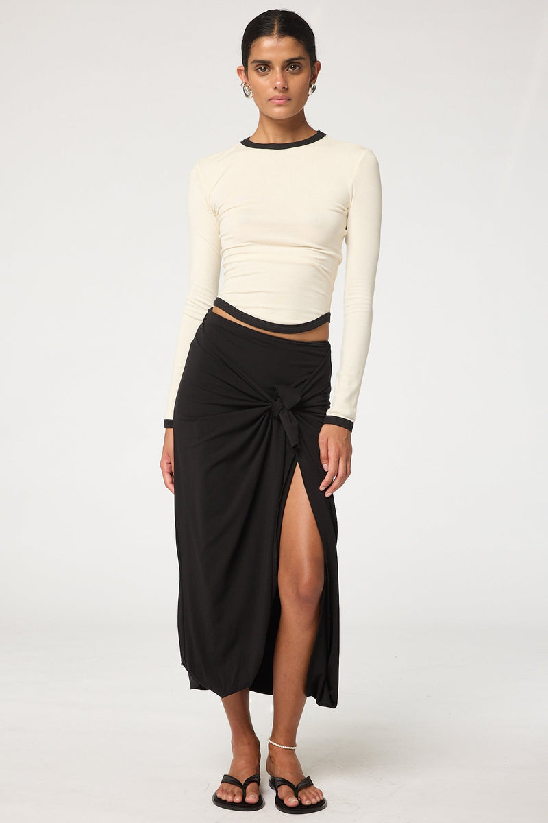 定価1.8万円✨️separated skirt combination ブラック biddy-skirt-black-the-line-by-