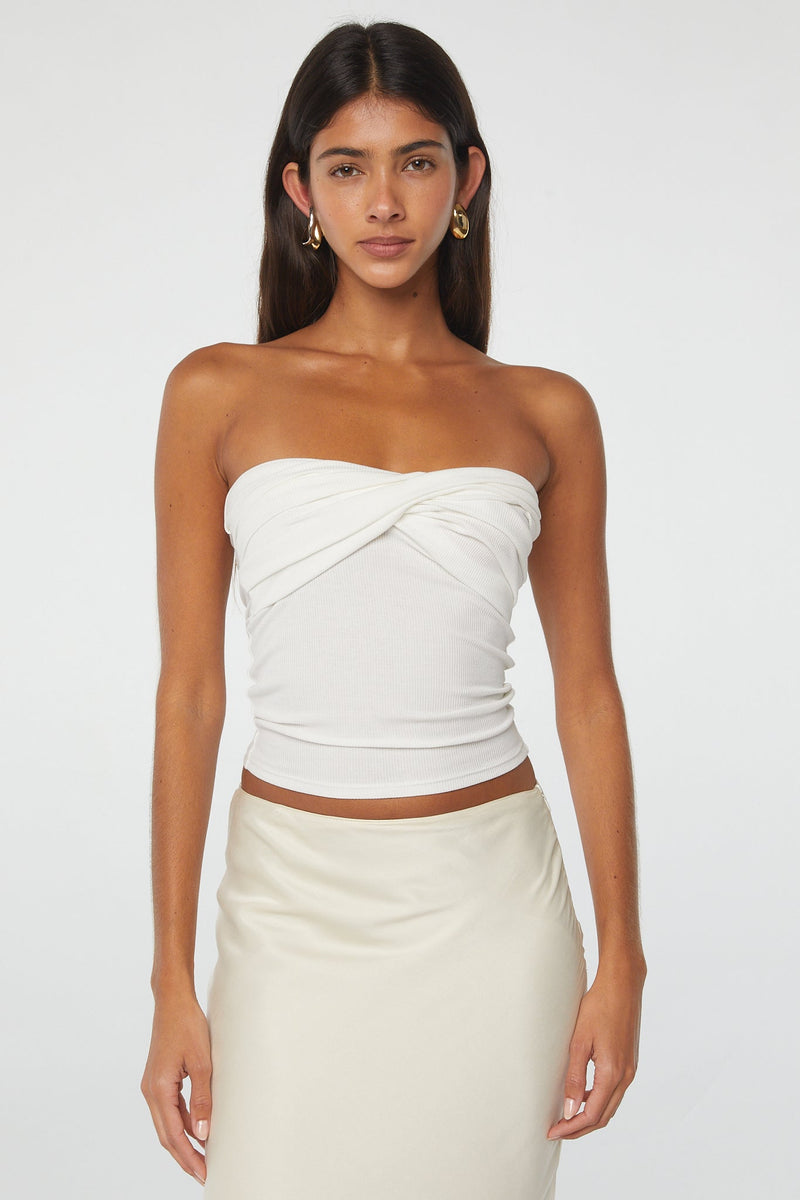 Izzy Tube Top - White | The Line by K