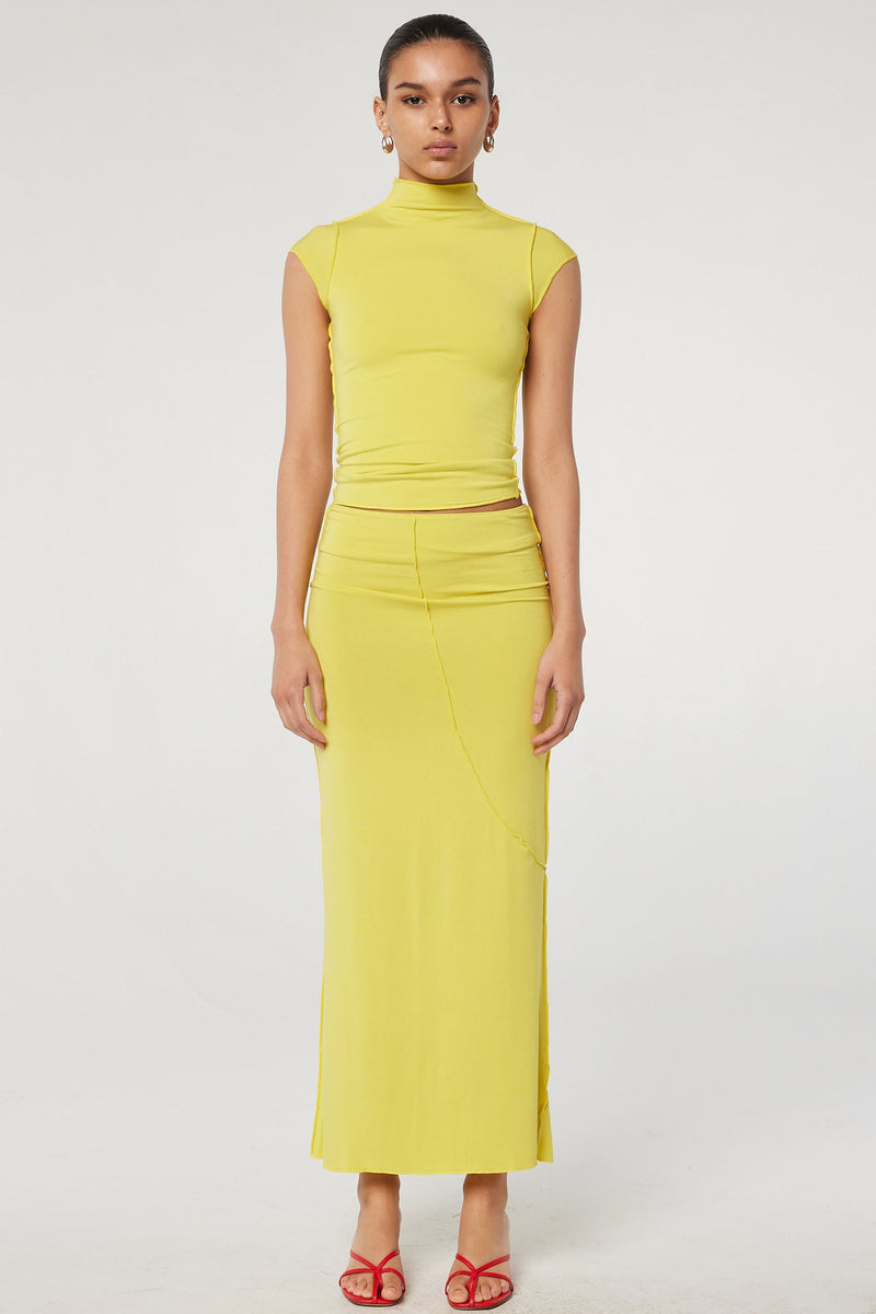 ワンピース CARAVANA Women Mid Skirts YATZIL STRAW YELLOW vana-skirt-electric-yellow-the