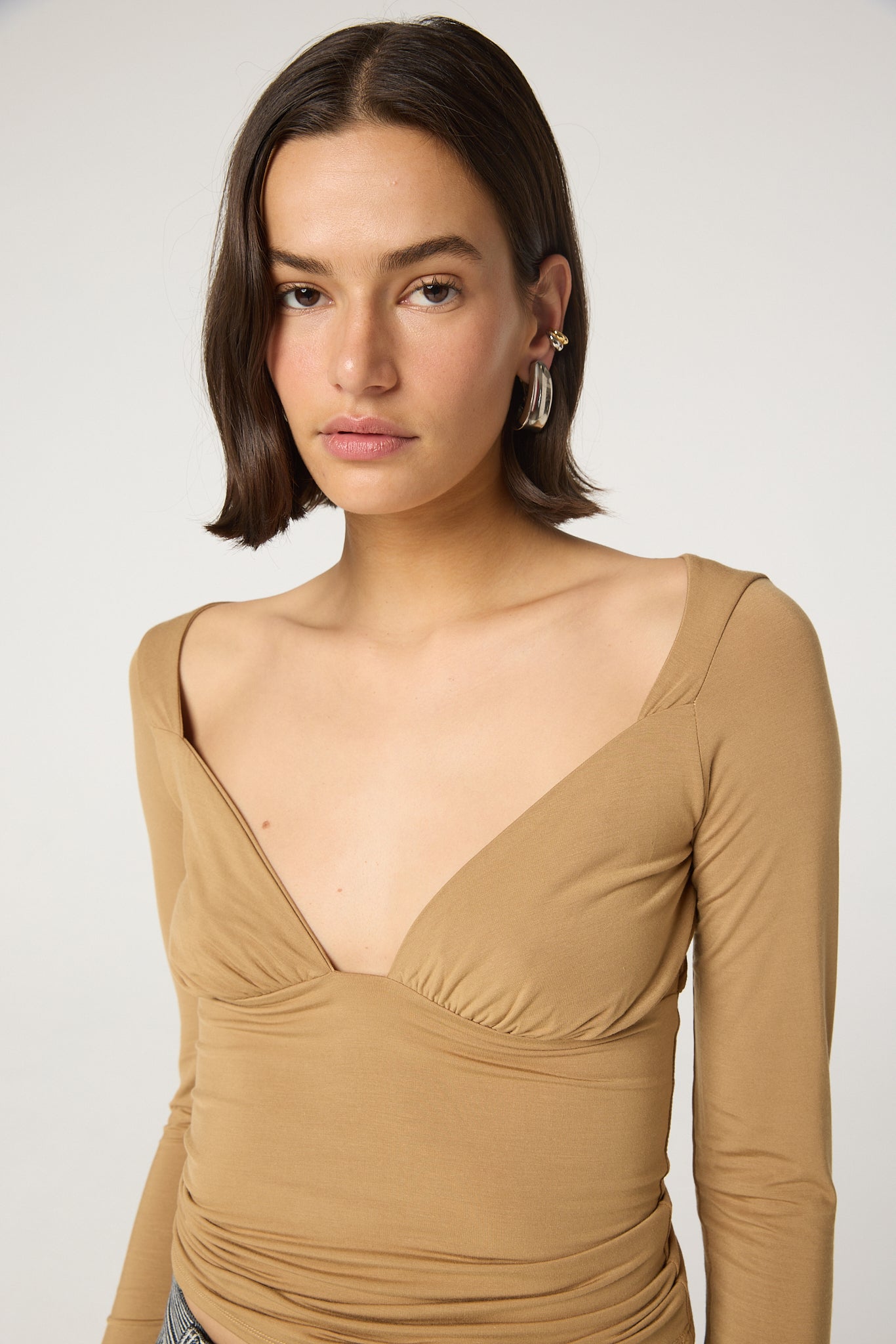 Oisin Long Sleeve Top - Camel | The Line by K