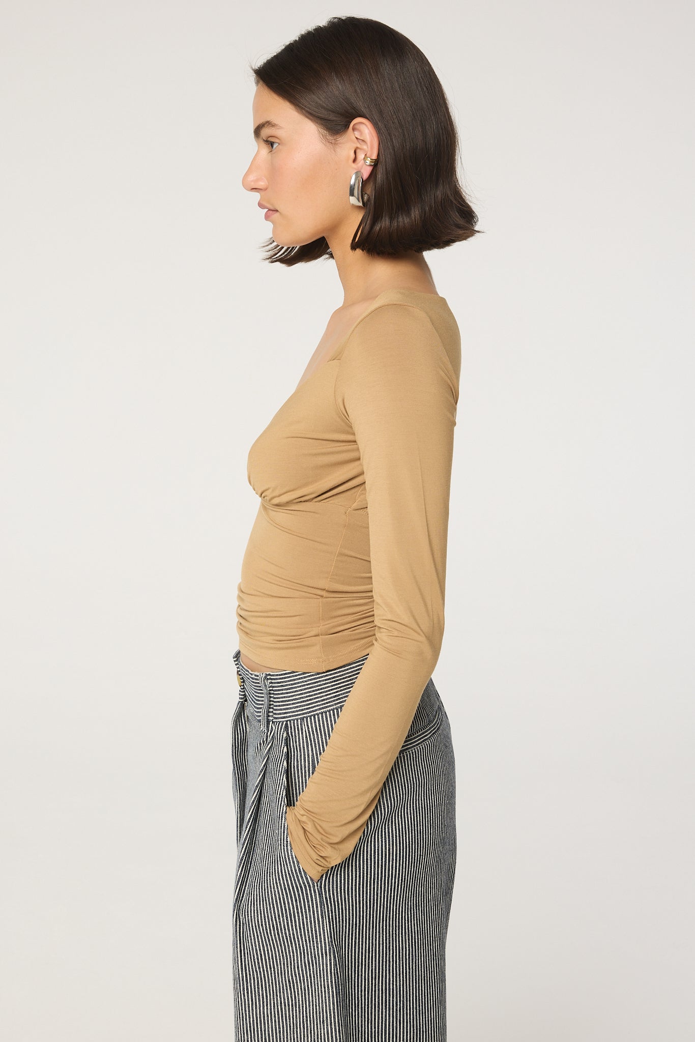 Oisin Long Sleeve Top - Camel | The Line by K