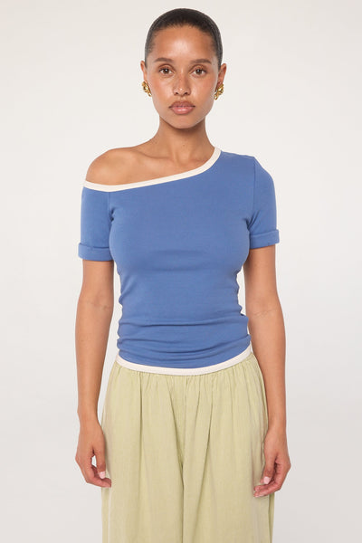 Armin French Blue Fitted T-Shirt | The Line by K