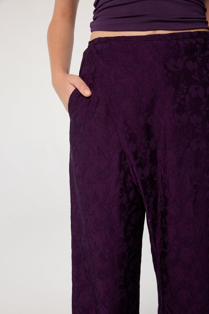 CHIMON TROUSER EGGPLANT - The Line by K