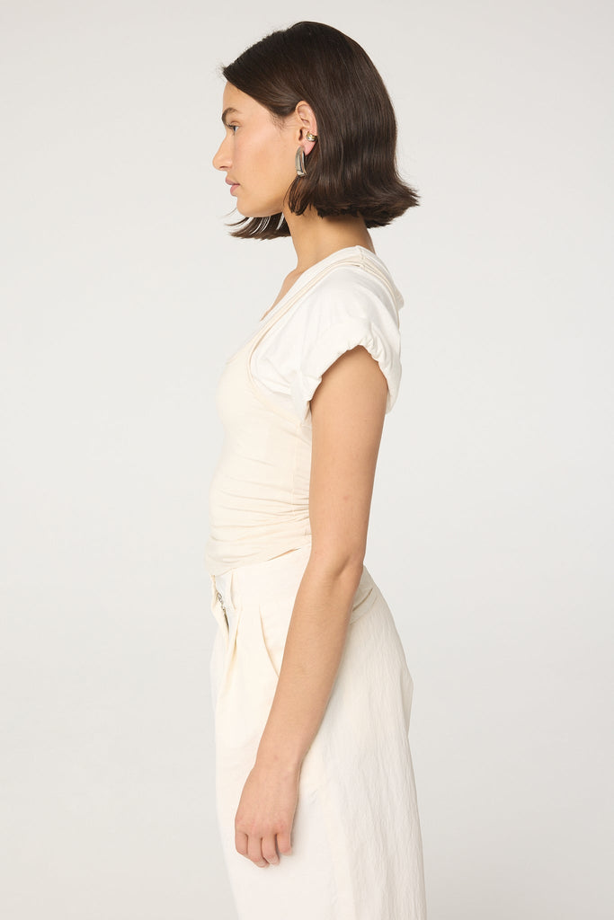 DAQI TOP VANILLA/WHITE - The Line by K