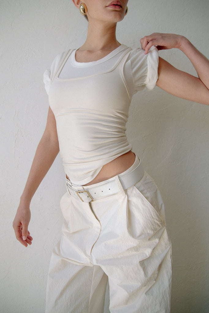 DAQI TOP VANILLA/WHITE - The Line by K
