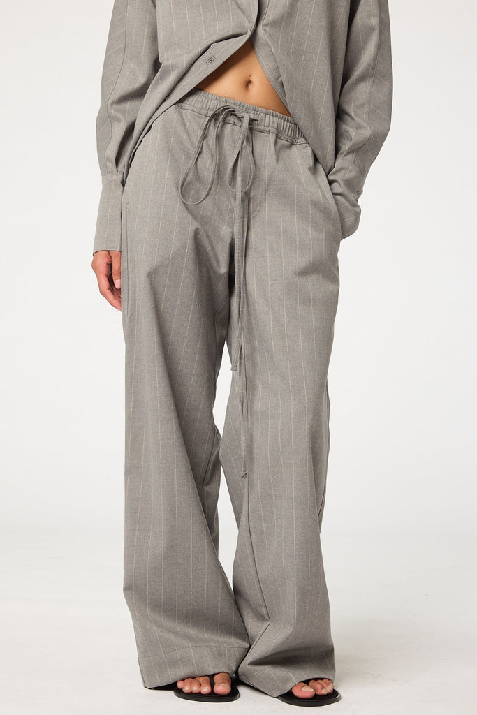 DOVI PANT GREY PINSTRIPE - The Line by K