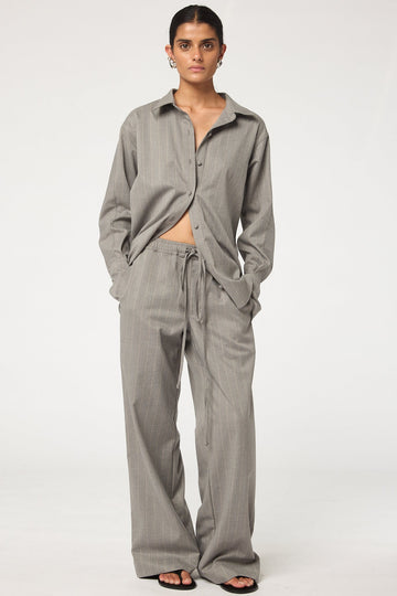 DOVI PANT GREY PINSTRIPE - The Line by K