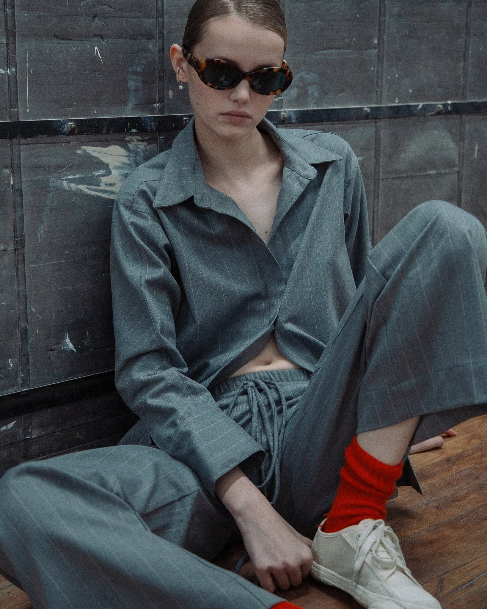 Dovi Pant - Pinstripe | The Line By K – The Line by K