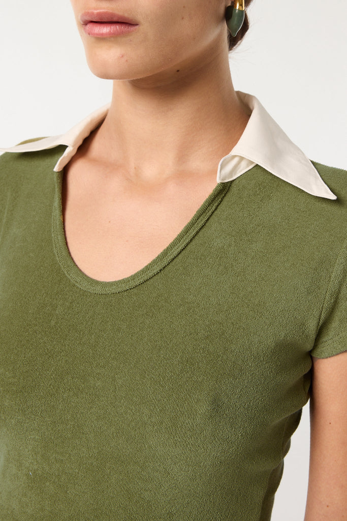 EITAN TOP KHAKI GREEN - The Line by K