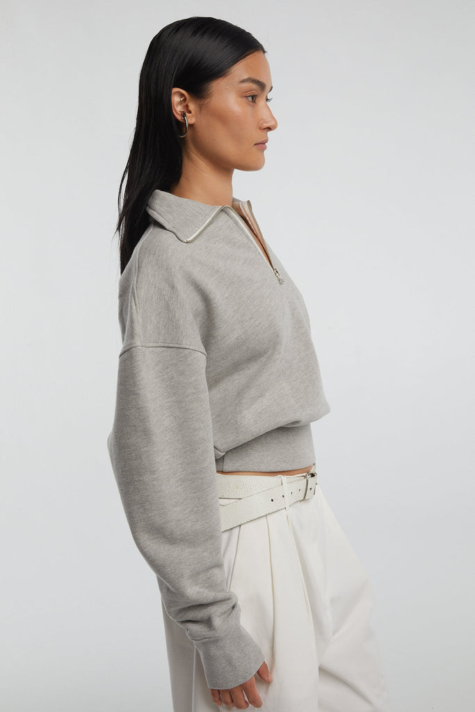 ELTON SWEATSHIRT HEATHER GREY - The Line by K