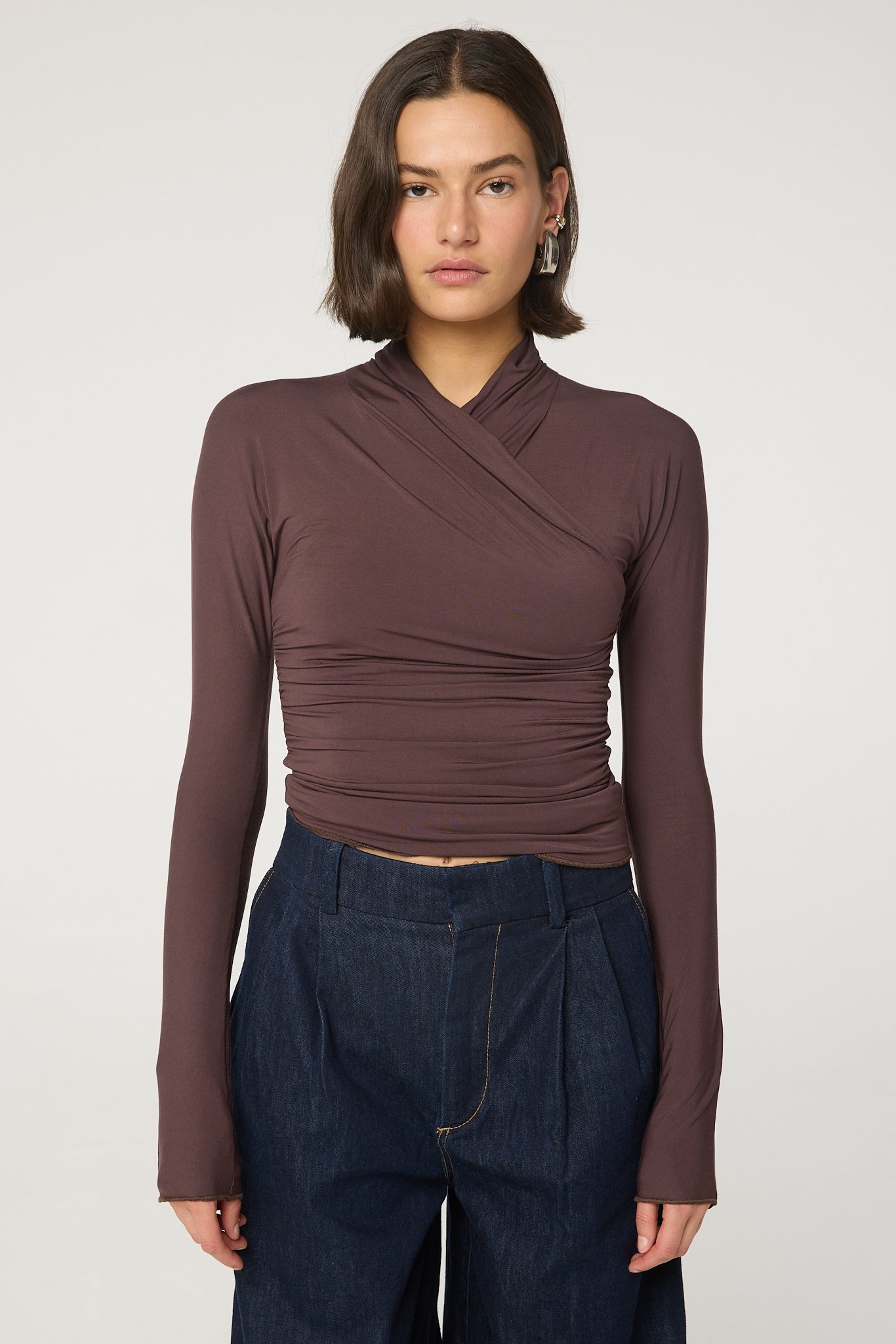 Felix - Chocolate Long Sleeve Top | The Line by K