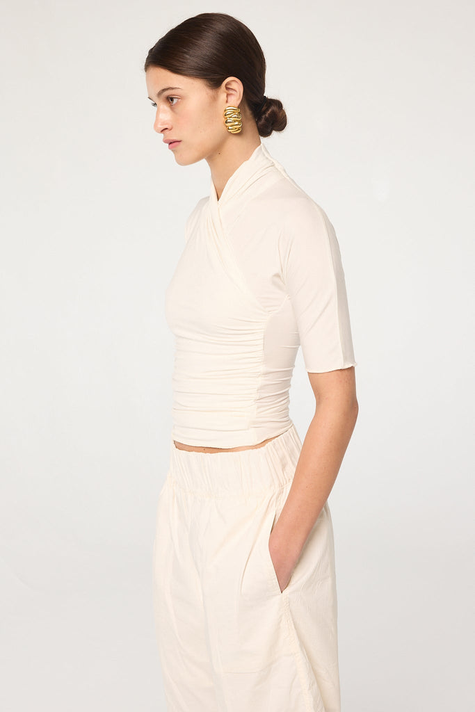 FELIX SHORTSLEEVE TOP VANILLA - The Line by K