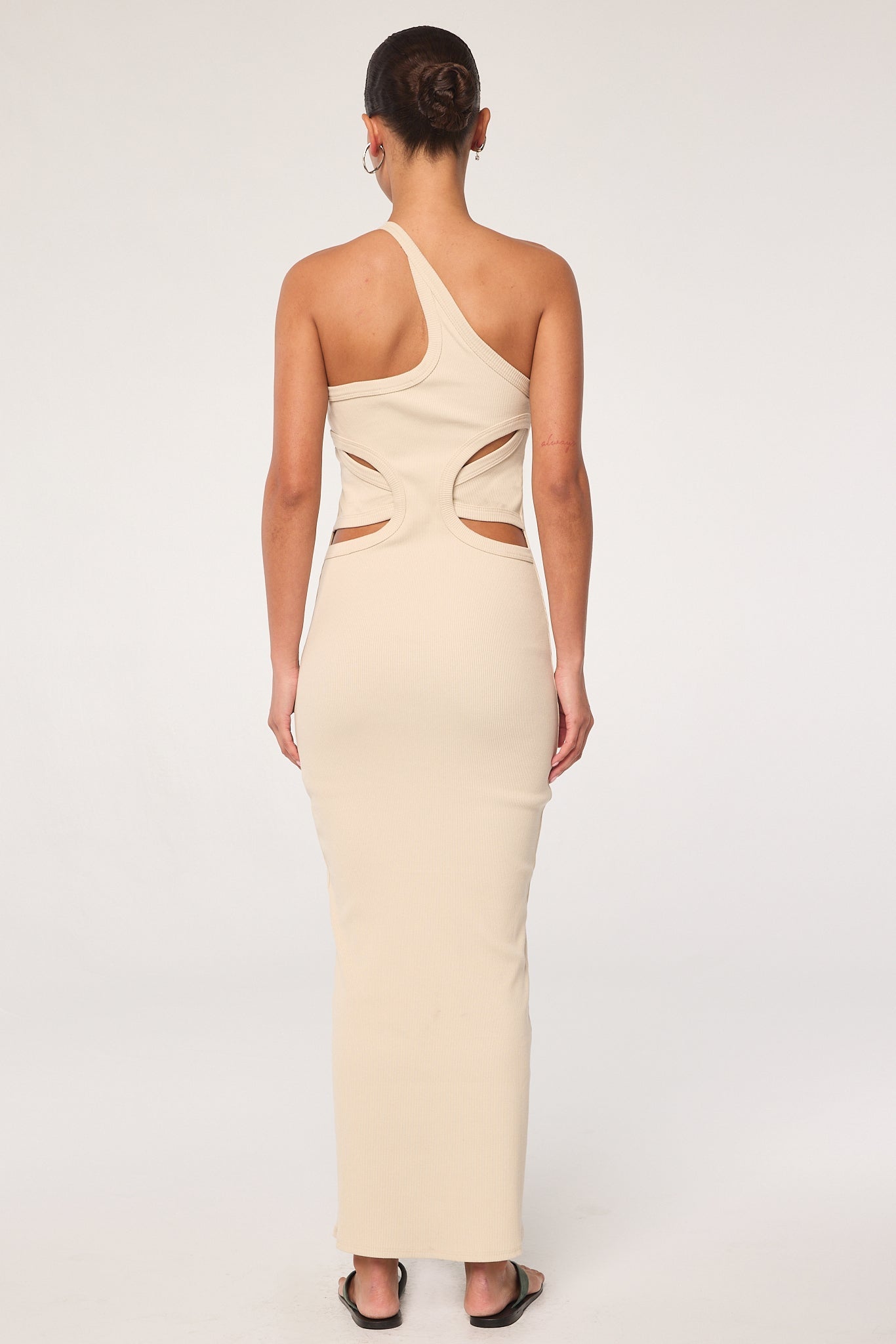 the line by k gael dress Gael - Black One Shoulder Maxi Dress