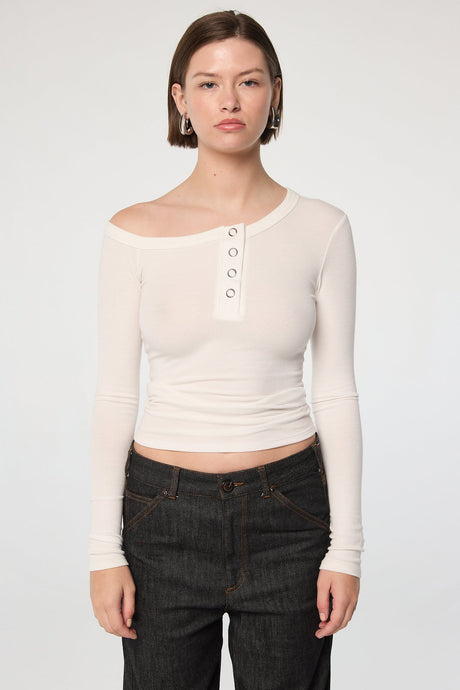 Harley Henley Top White | The Line by K