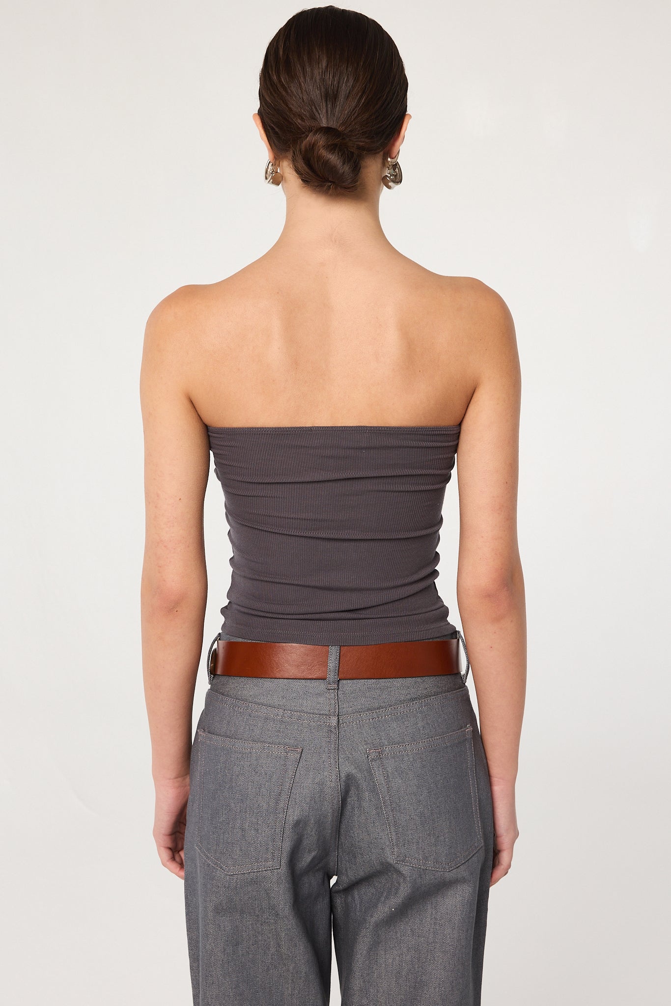 Izzy Tube Top - Deep Grey | The Line by K
