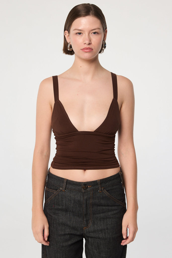 JOSEPHINE TANK TOP CHOCOLATE - The Line by K