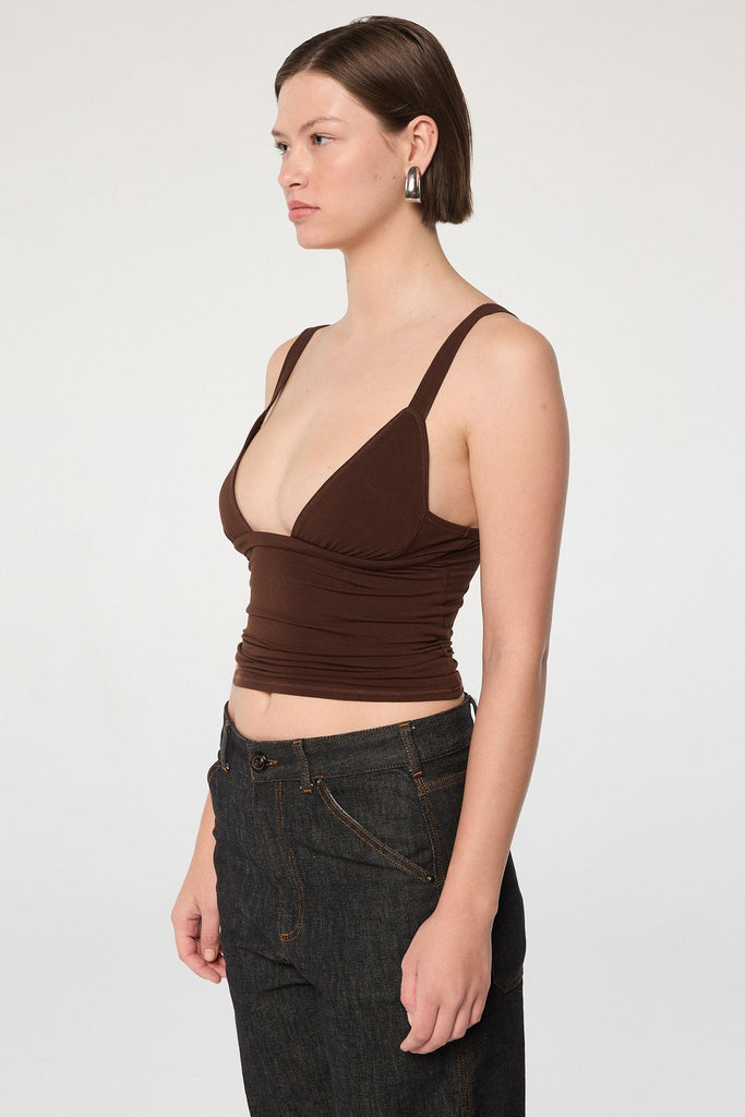 JOSEPHINE TANK TOP CHOCOLATE - The Line by K