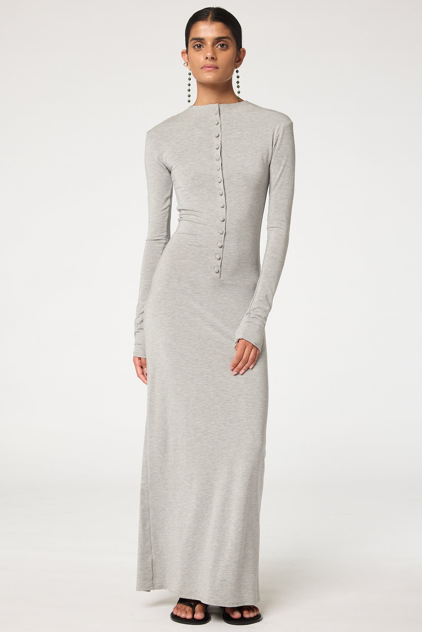 Leticia Maxi Dress | Color: Heather Grey | Size L | The Line By K Leticia Maxi Dress | Color: Heather Grey | Size L | The Line By K
