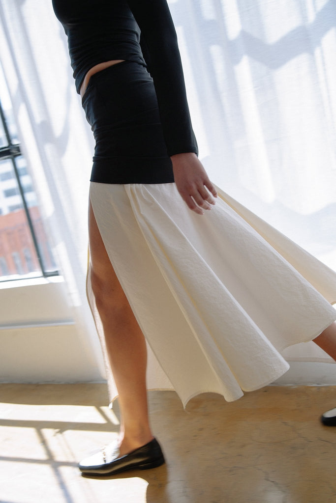 MARI SKIRT BLACK/OFF - WHITE - The Line by K