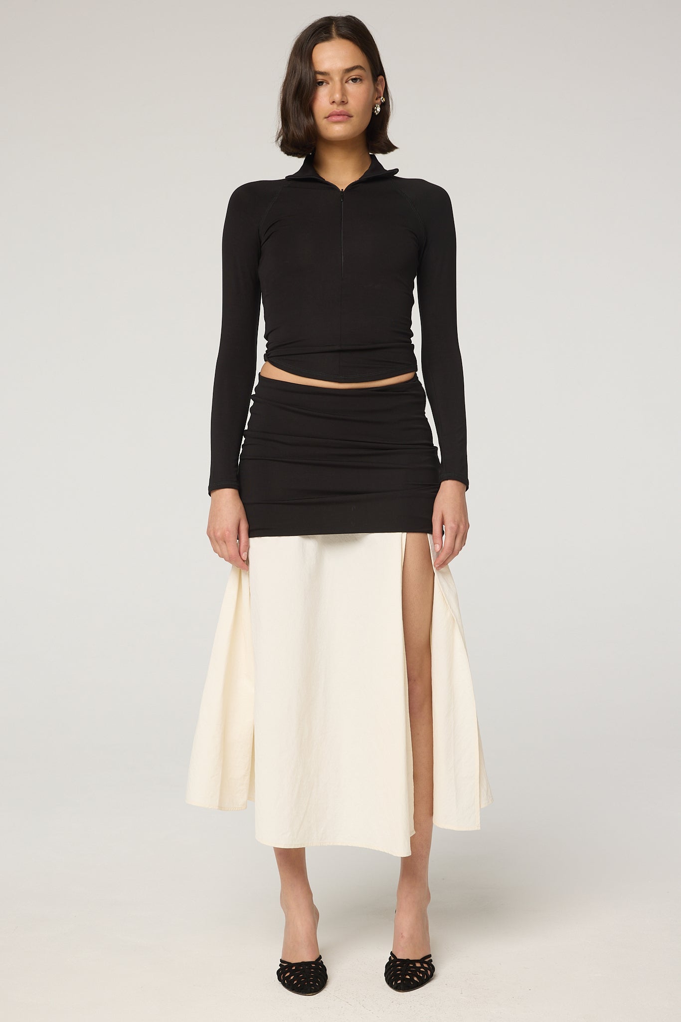Mari Skirt - Black/Off White | The Line by K