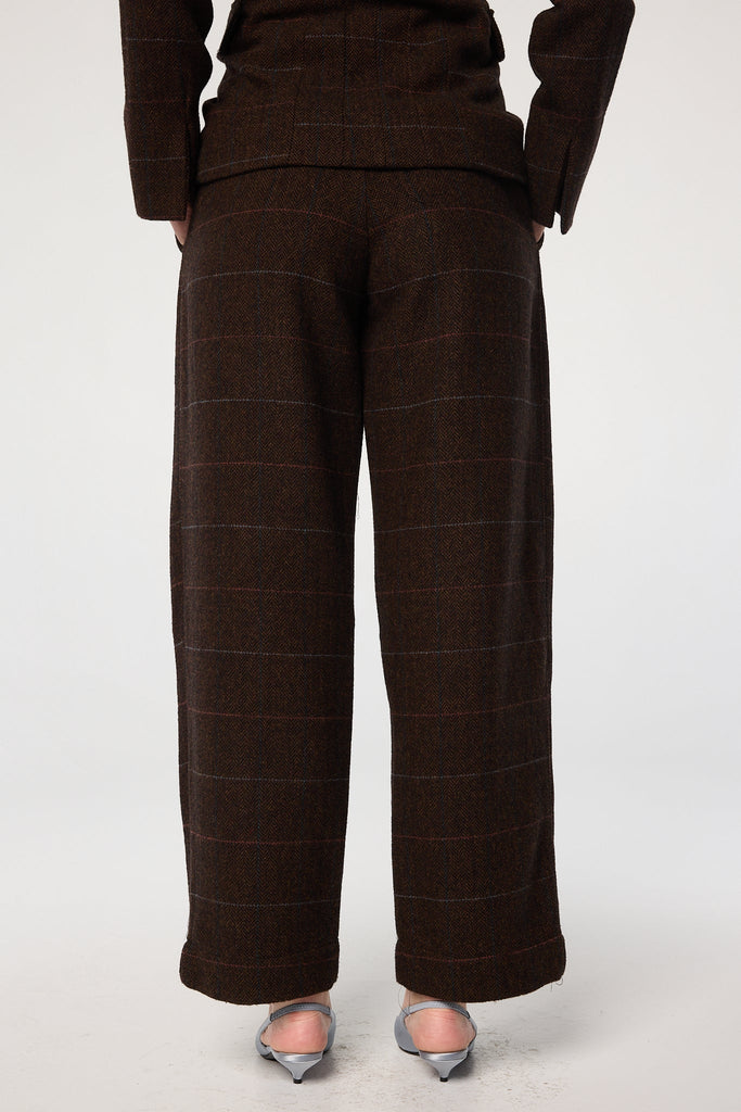 OTTO PANT BROWN HERRINGBONE - The Line by K