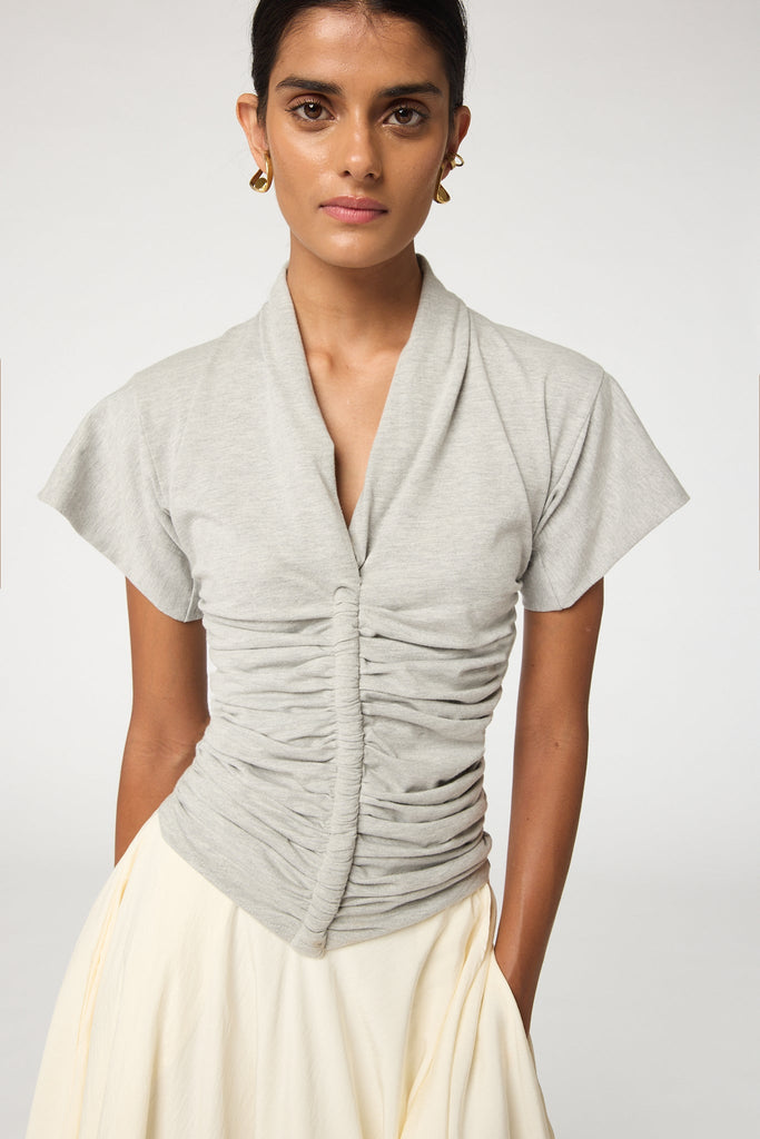 PENELOPE T - SHIRT HEATHER GREY - The Line by K