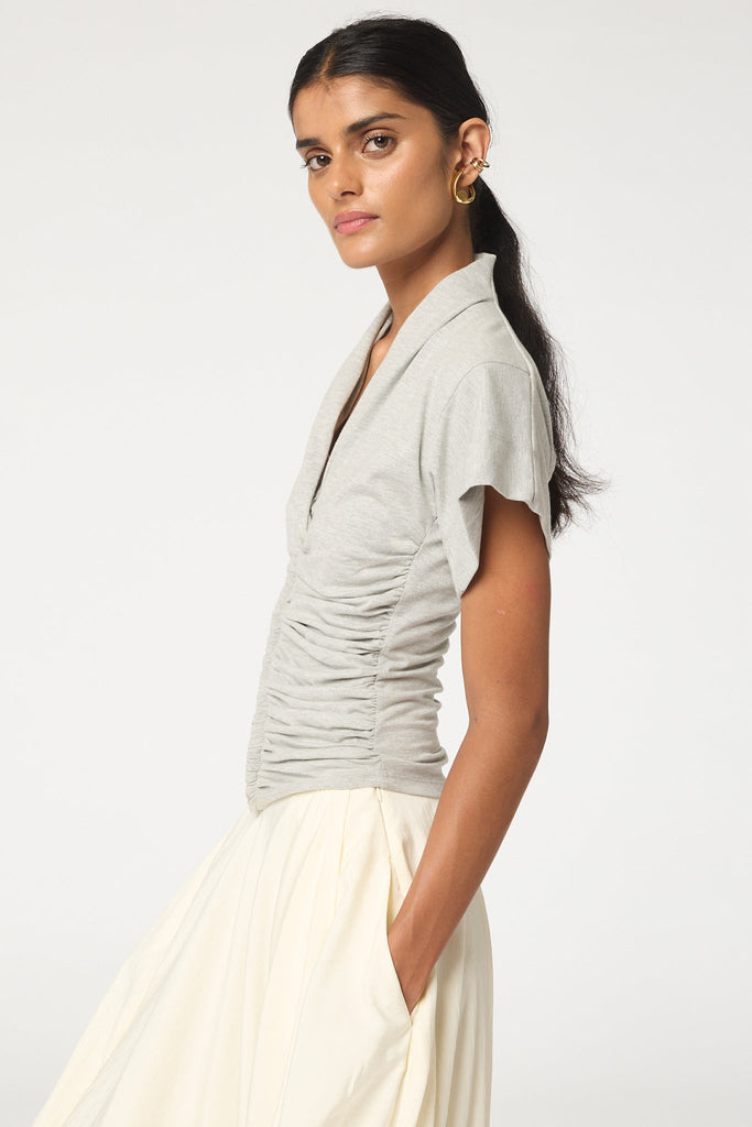 PENELOPE T - SHIRT HEATHER GREY - The Line by K