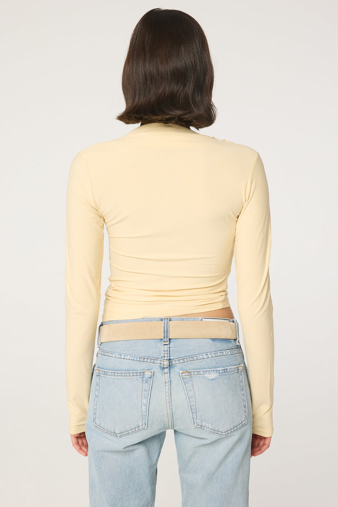 SELMA LONG SLEEVE TOP BUTTERCREAM - The Line by K