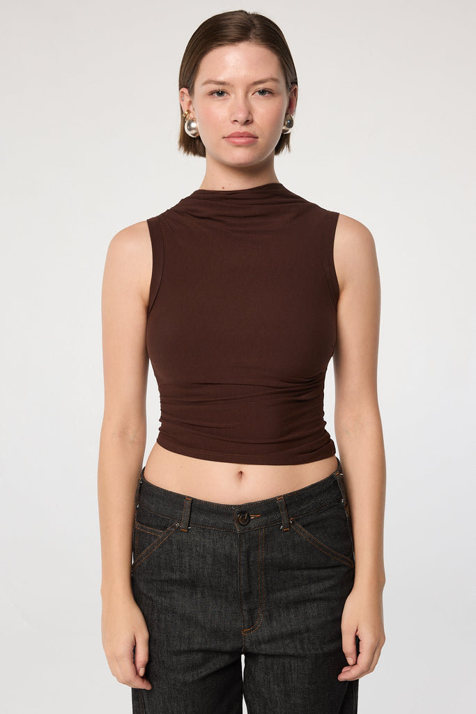 SELMA TANK TOP CHOCOLATE - The Line by K