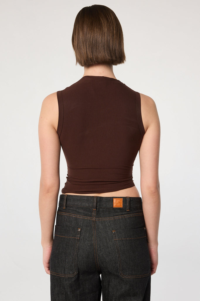 SELMA TANK TOP CHOCOLATE - The Line by K