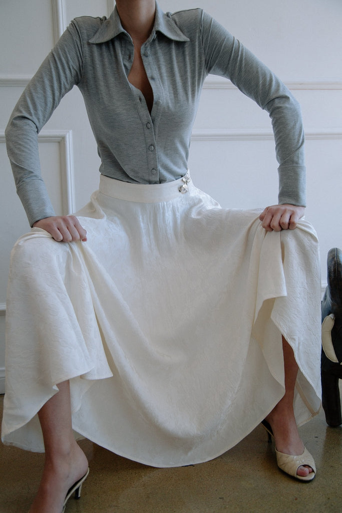 SPAZZI TOP HEATHER GREY - The Line by K