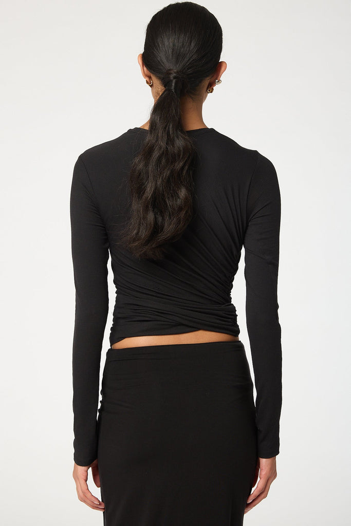 TERA LONGLEEVE TOP BLACK - The Line by K