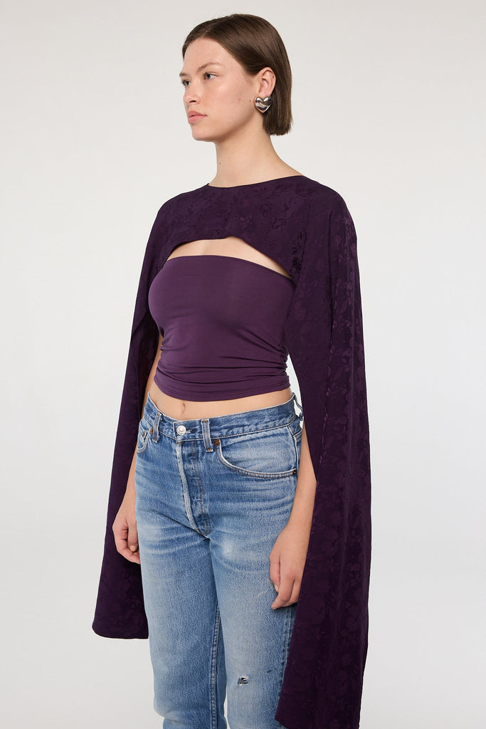 TORA CAPE TOP EGGPLANT - The Line by K