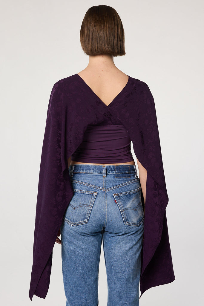 TORA CAPE TOP EGGPLANT - The Line by K