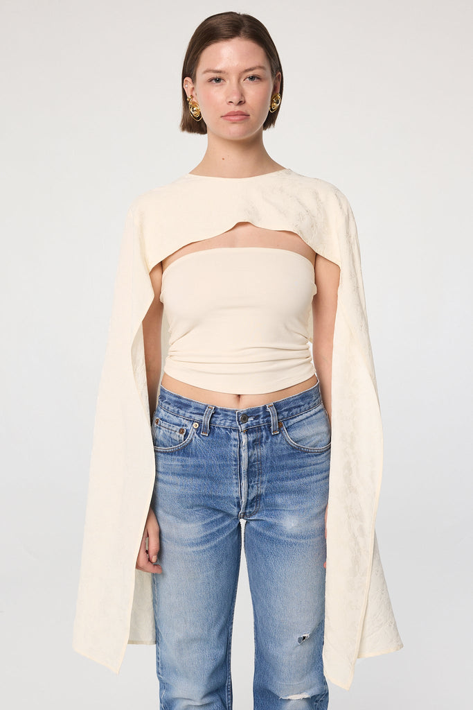 TORA CAPE TOP VANILLA - The Line by K