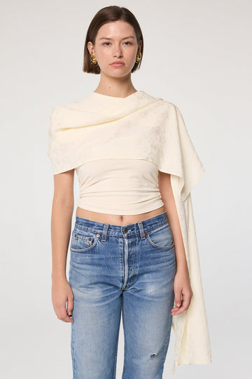 TORA CAPE TOP VANILLA - The Line by K