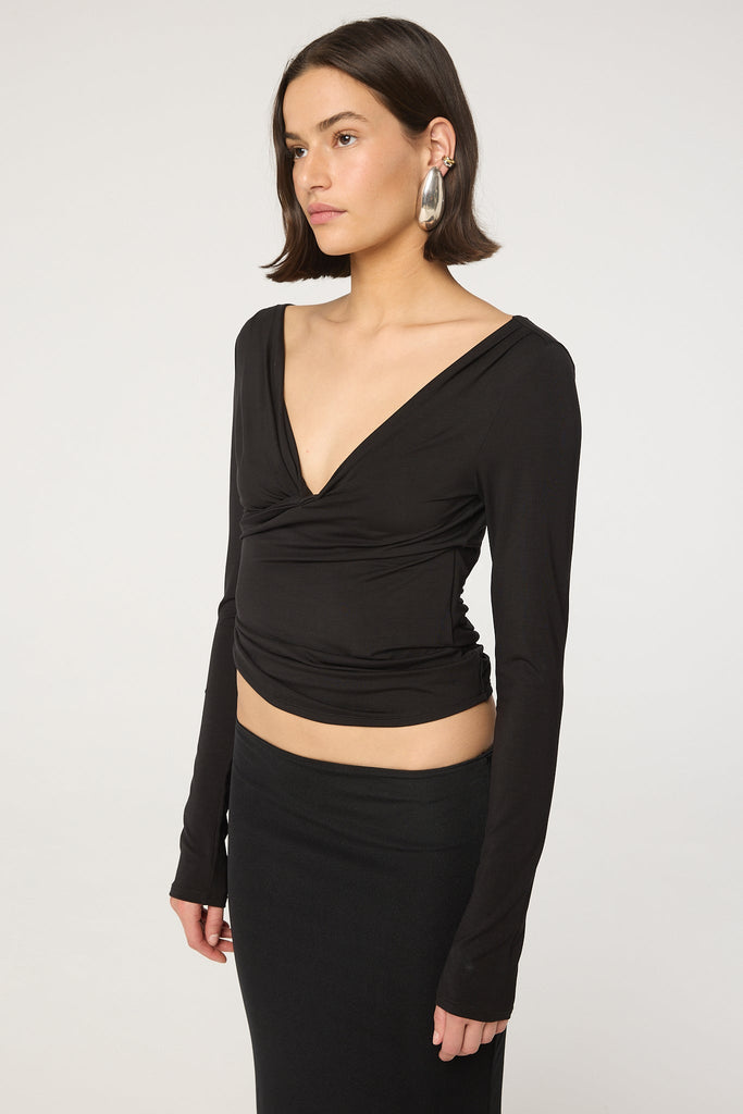 UMI LONGSLEEVE TOP BLACK - The Line by K