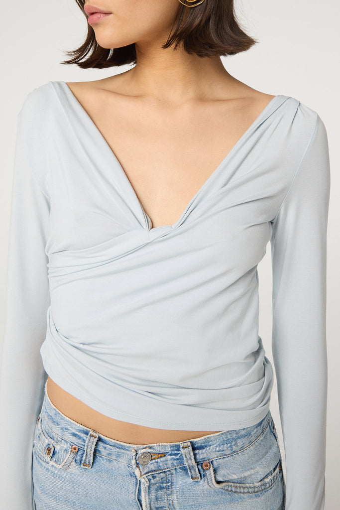 UMI LONGSLEEVE TOP POWDER BLUE - The Line by K