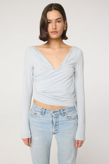 UMI LONGSLEEVE TOP POWDER BLUE - The Line by K