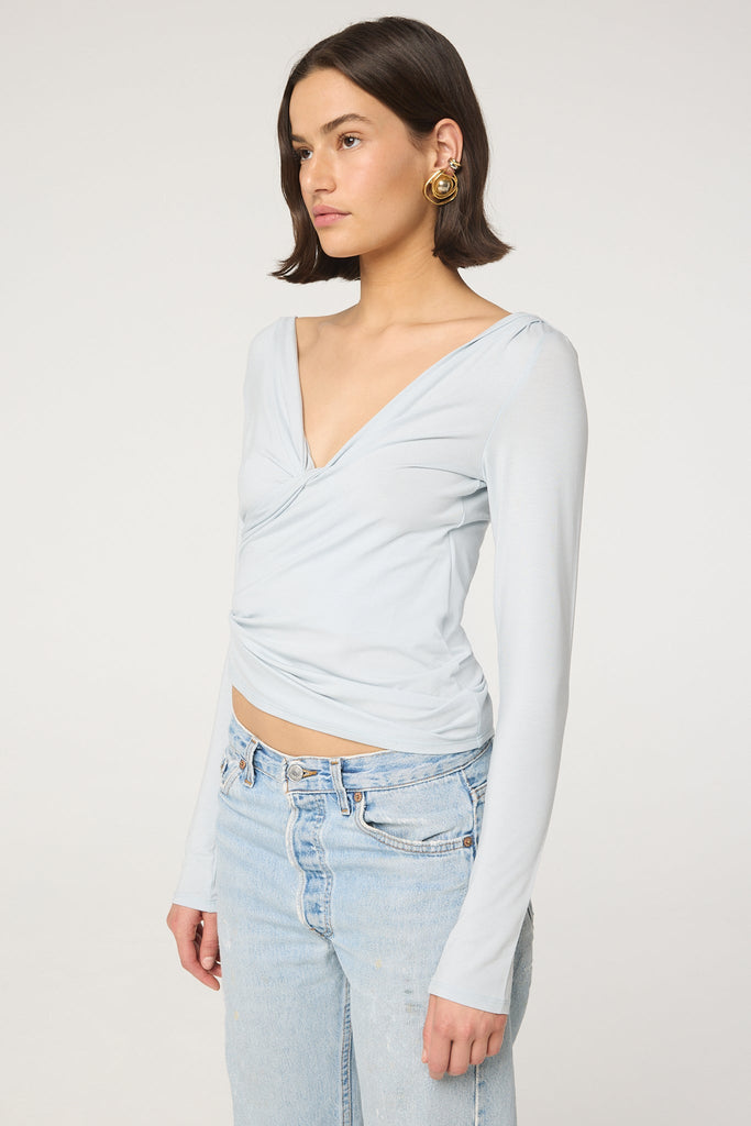 UMI LONGSLEEVE TOP POWDER BLUE - The Line by K