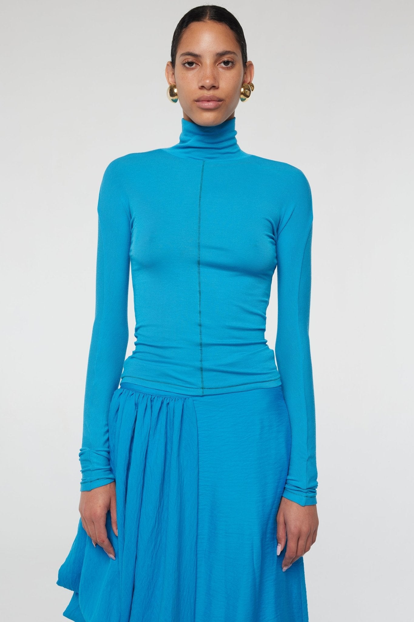 Blixa Turtleneck - Electric Turquoise | The Line by K