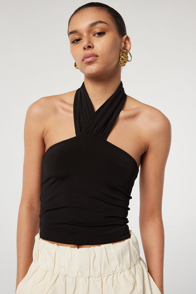 CARTESIA TOP BLACK - The Line by K
