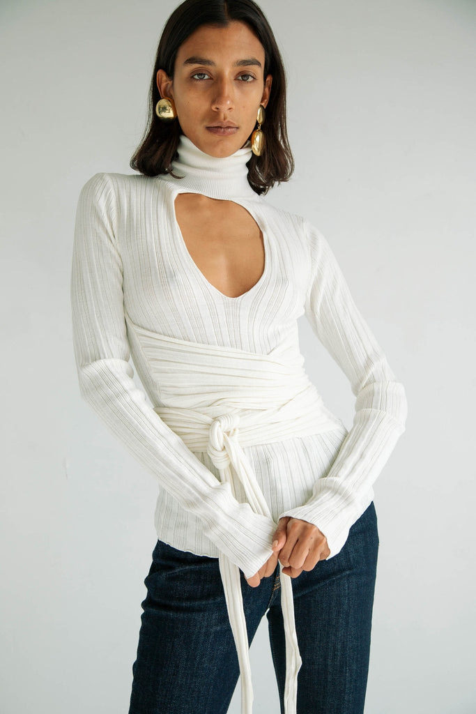 CYBIL SWEATER OFF-WHITE - The Line by K