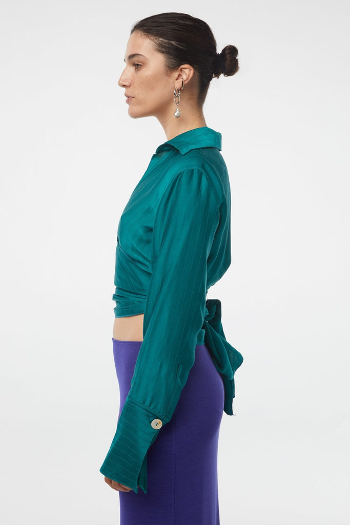 JETT TOP MARINE GREEN - The Line by K