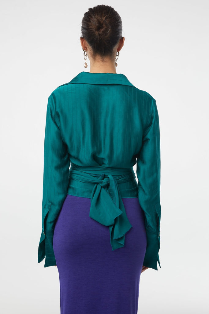 JETT TOP MARINE GREEN - The Line by K