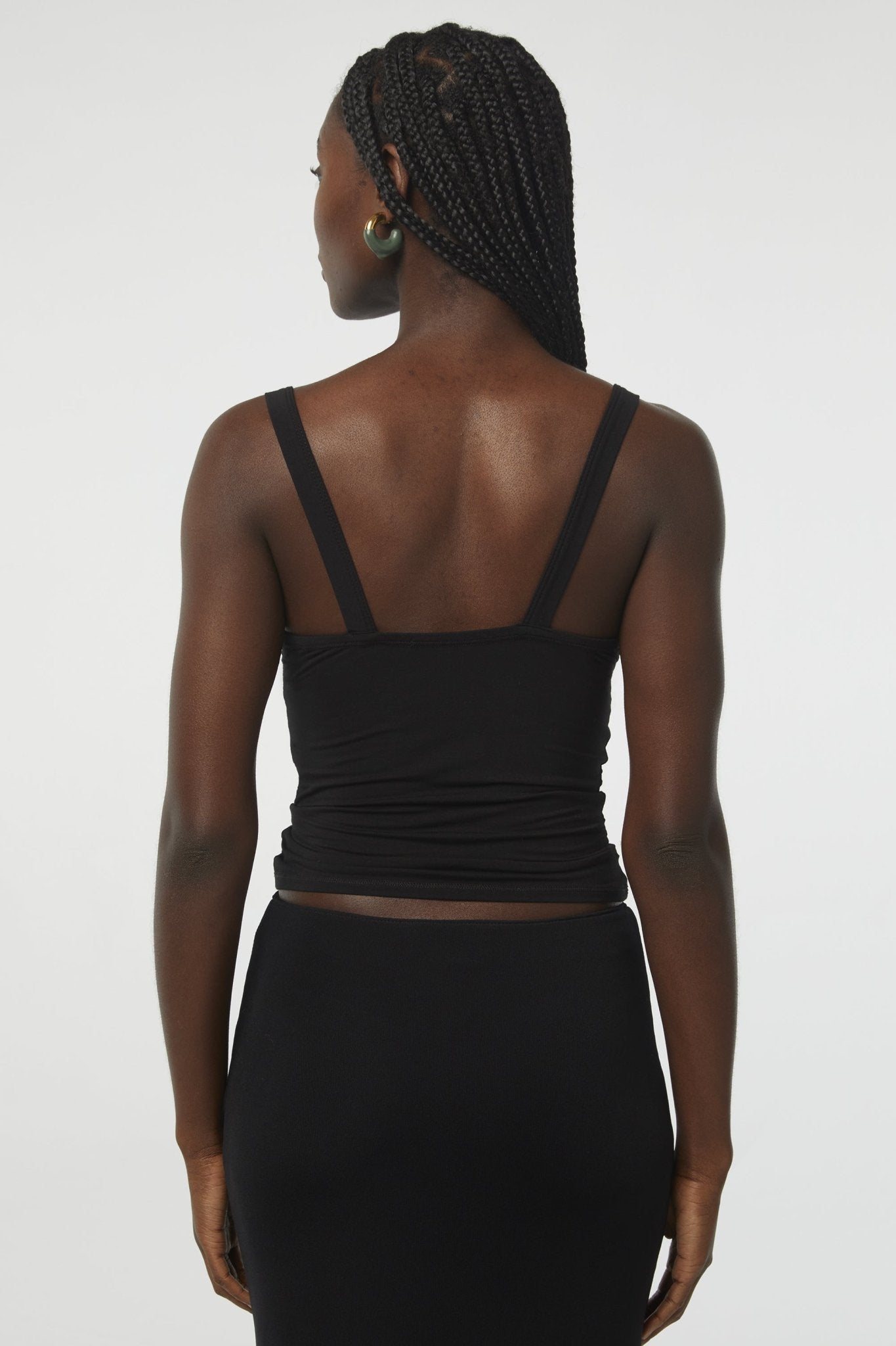 Josephine Deep V-Neck Tank - Black | The Line by K