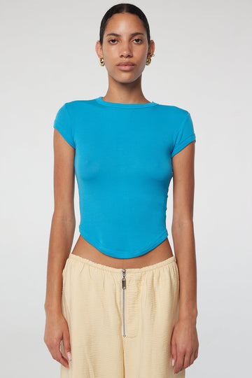 LAVI T-SHIRT ELECTRIC TURQUOISE - The Line by K