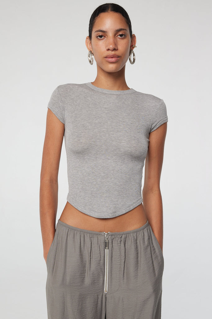 LAVI T-SHIRT HEATHER GREY - The Line by K