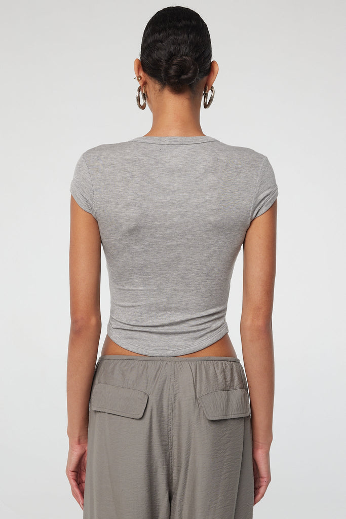 LAVI T-SHIRT HEATHER GREY - The Line by K