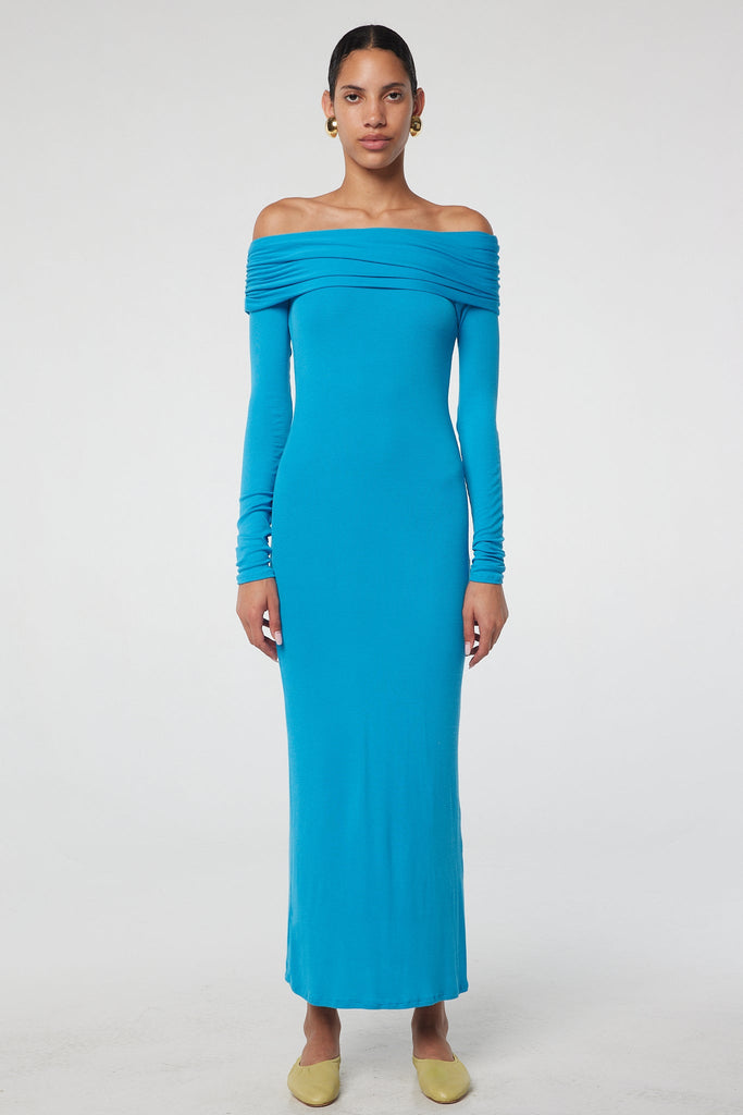 MAISIE DRESS ELECTRIC TURQUOISE - The Line by K